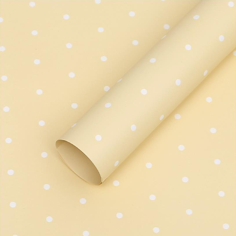 MYHC-37 Bawełniany papier do pakowania kwiatów w monochromatyczne kropki