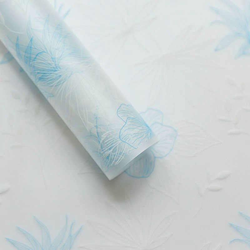 MYHC-80 Proste linie roślinne Przezroczysta folia Papier do pakowania kwiatów