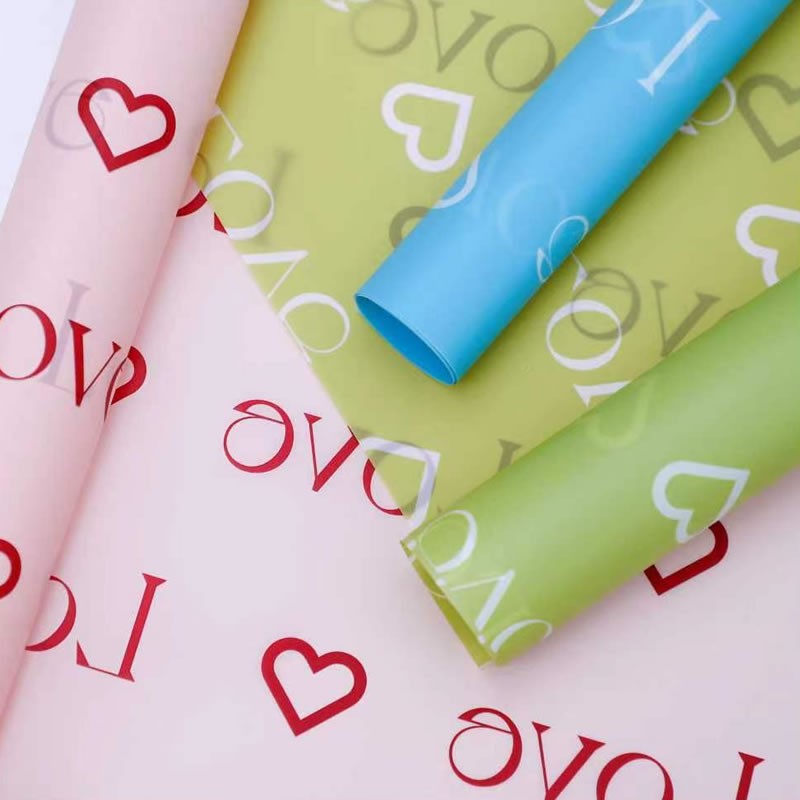 Listy miłosne Drukuj projekt Papier do pakowania kwiatów Nossa z wodoodporną powłoką Kolorowy