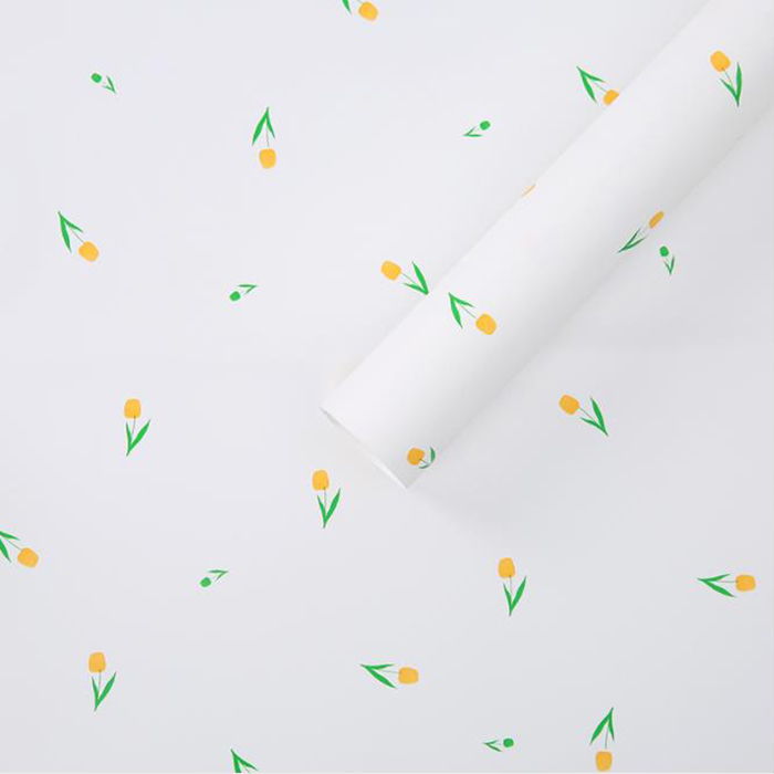 Gruby papier do pakowania bukietów z artystycznymi słowami