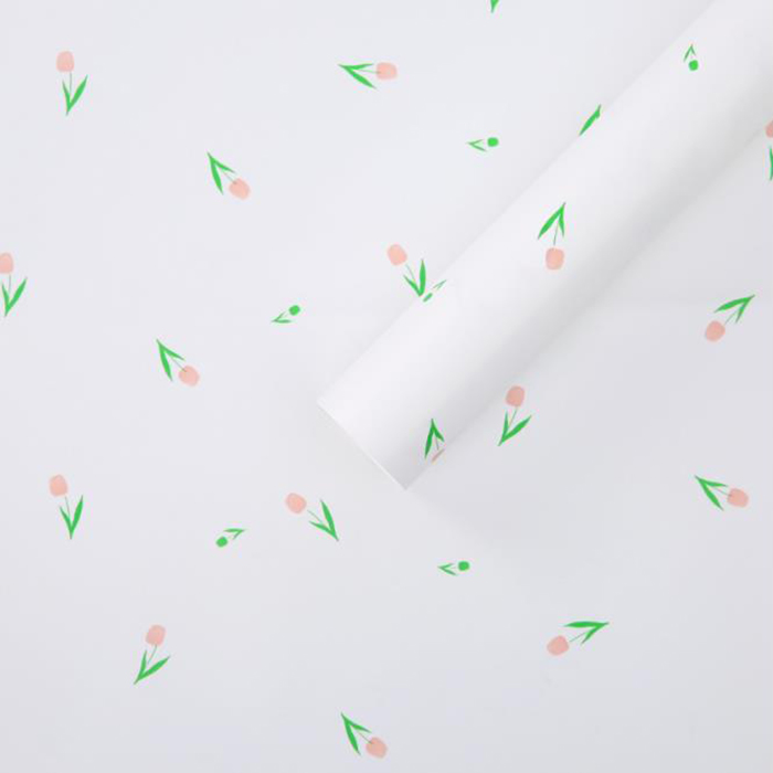 Gruby papier do pakowania bukietów z artystycznymi słowami