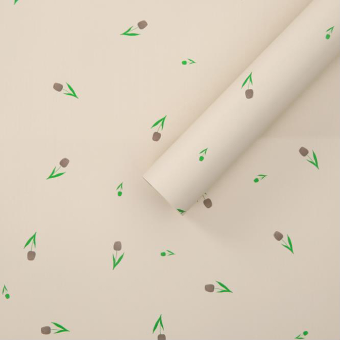 Gruby papier do pakowania bukietów z artystycznymi słowami