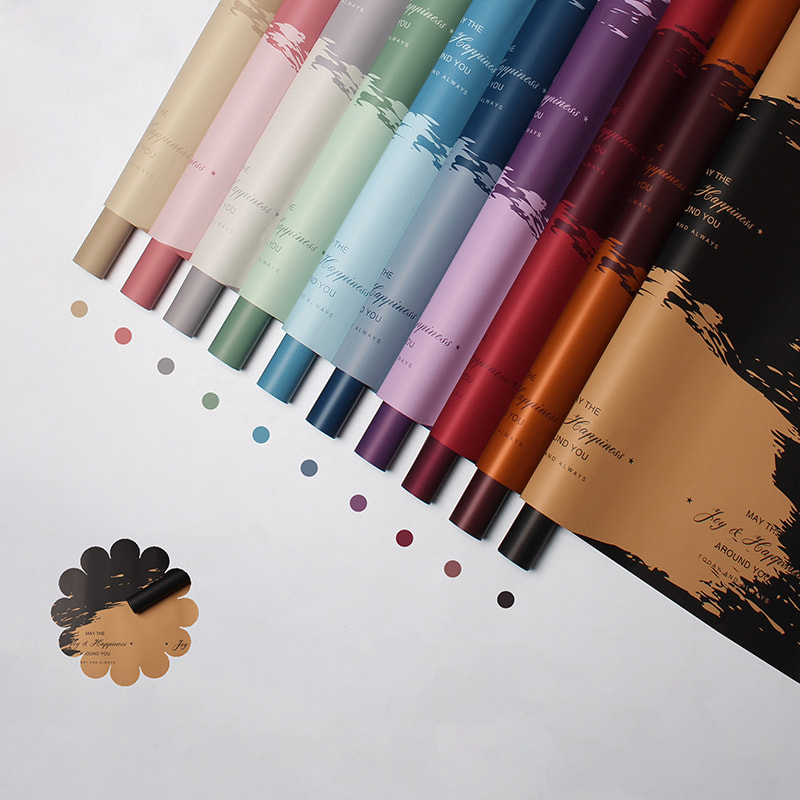 Wodoodporny, plastikowy papier kwiatowy z motywem marmuru